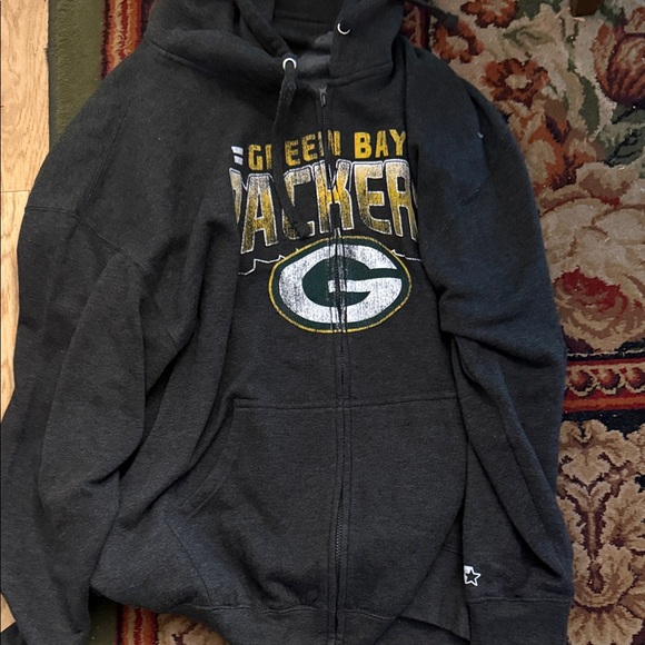 STARTER Black Green Bay Packers Hoodie - Picture 1 of 3